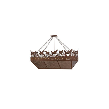 Ducks in Flight 6 Light 18" Wide Linear Pendant