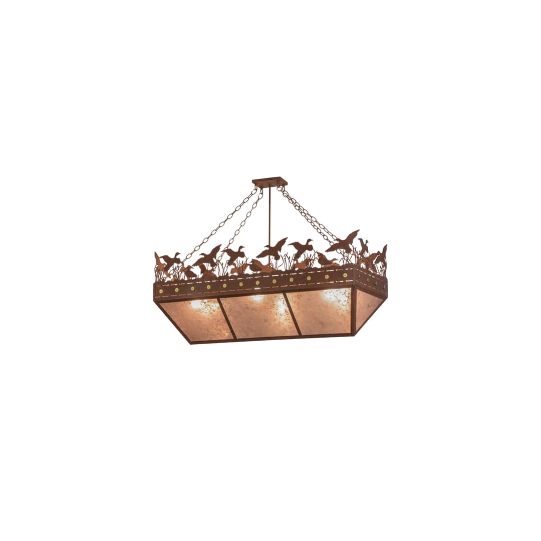 Ducks in Flight 6 Light 18" Wide Linear Pendant