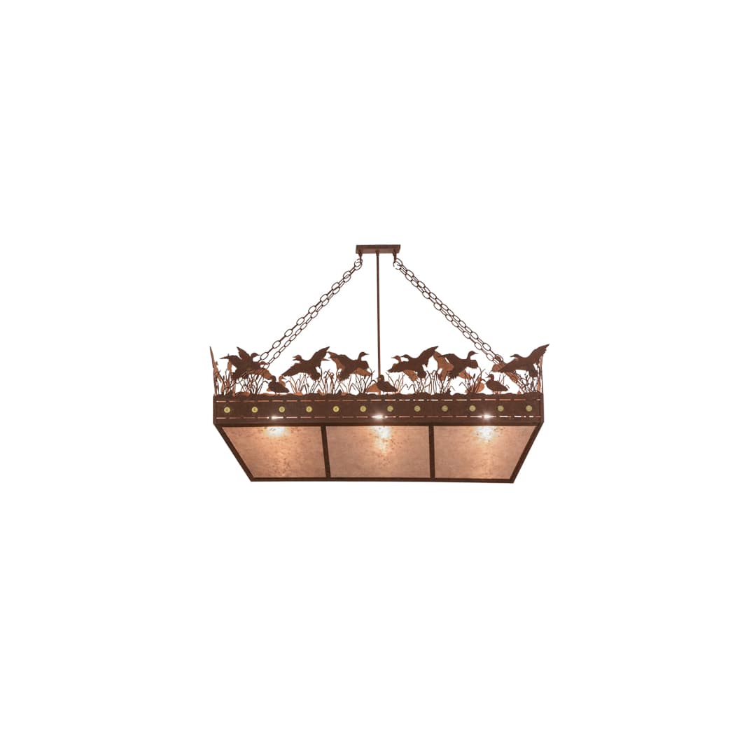 Ducks in Flight 6 Light 18" Wide Linear Pendant