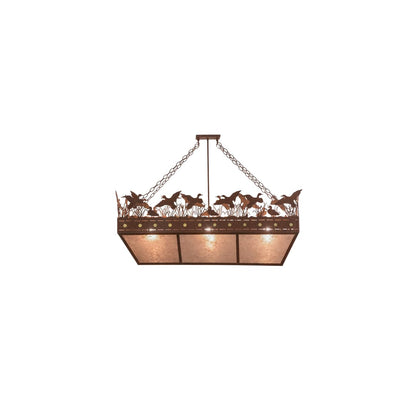 Ducks in Flight 6 Light 18" Wide Linear Pendant