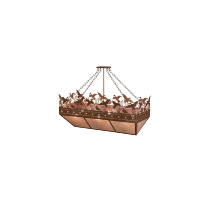 Ducks in Flight 6 Light 18" Wide Linear Pendant