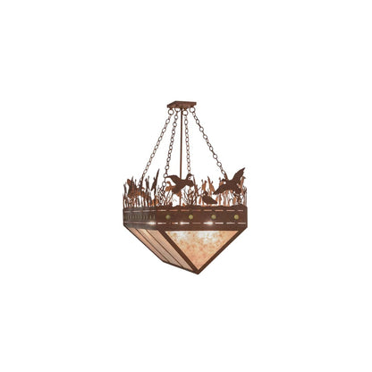 Ducks in Flight 6 Light 18" Wide Linear Pendant