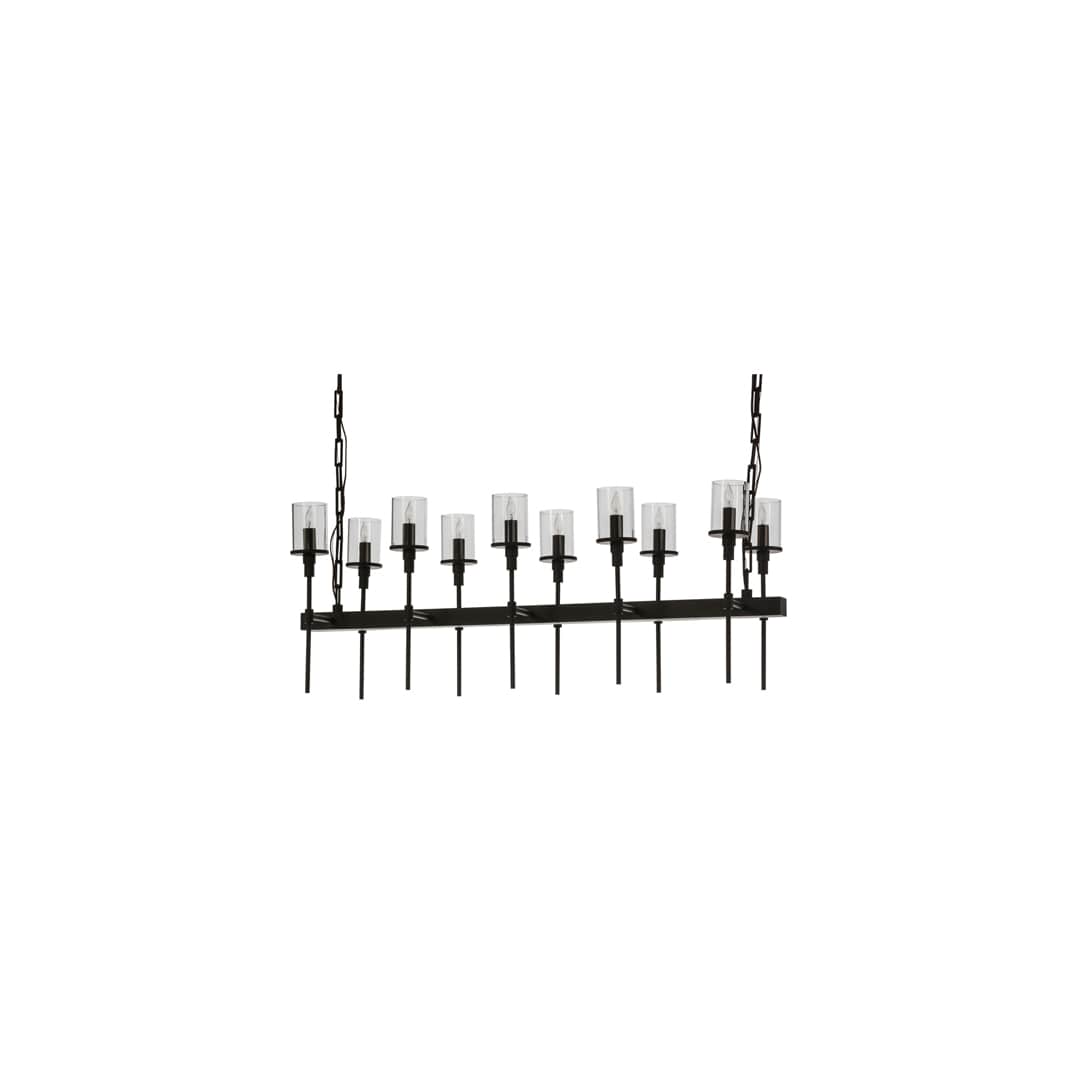 Long Fantasy 10 Light 14" Wide Linear Chandelier