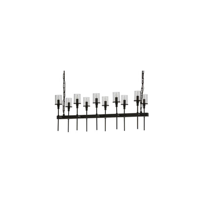 Long Fantasy 10 Light 14" Wide Linear Chandelier