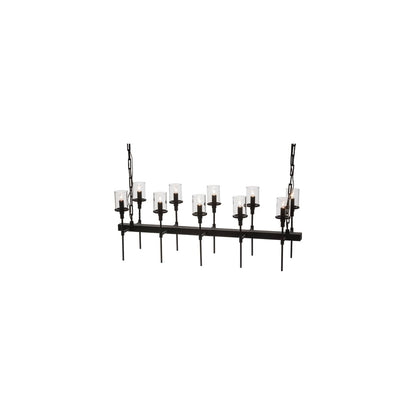 Long Fantasy 10 Light 14" Wide Linear Chandelier