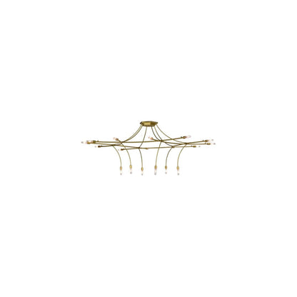 ISON 18 Light 84" Wide Taper Candle Ring Chandelier
