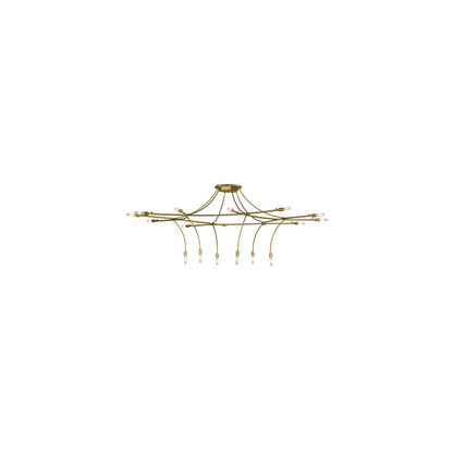 ISON 18 Light 84" Wide Taper Candle Ring Chandelier