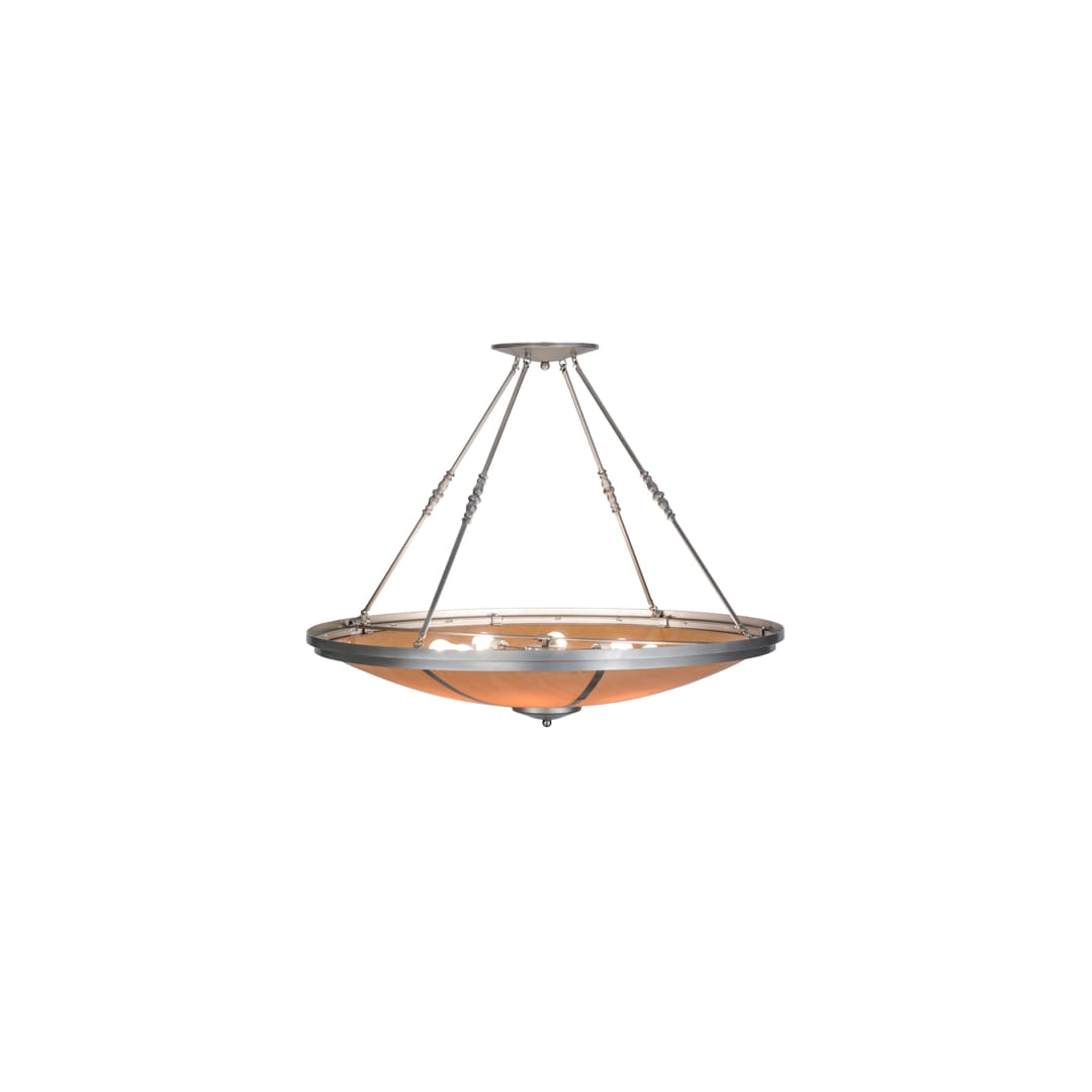 Commerce 8 Light 48" Wide Semi-Flush Bowl Ceiling Fixture - Nickel Finish