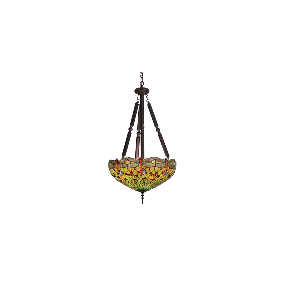Tiffany Hanginghead Dragonfly 5 Light 22" Wide Pendant