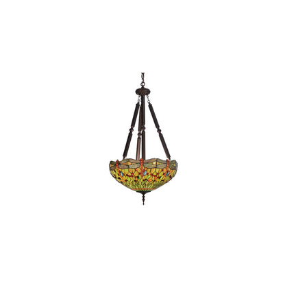 Tiffany Hanginghead Dragonfly 5 Light 22" Wide Pendant