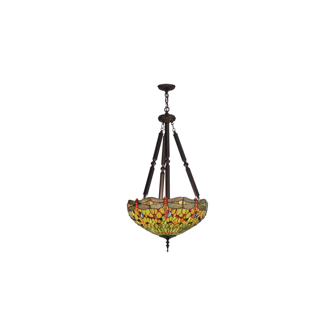 Tiffany Hanginghead Dragonfly 5 Light 22" Wide Pendant