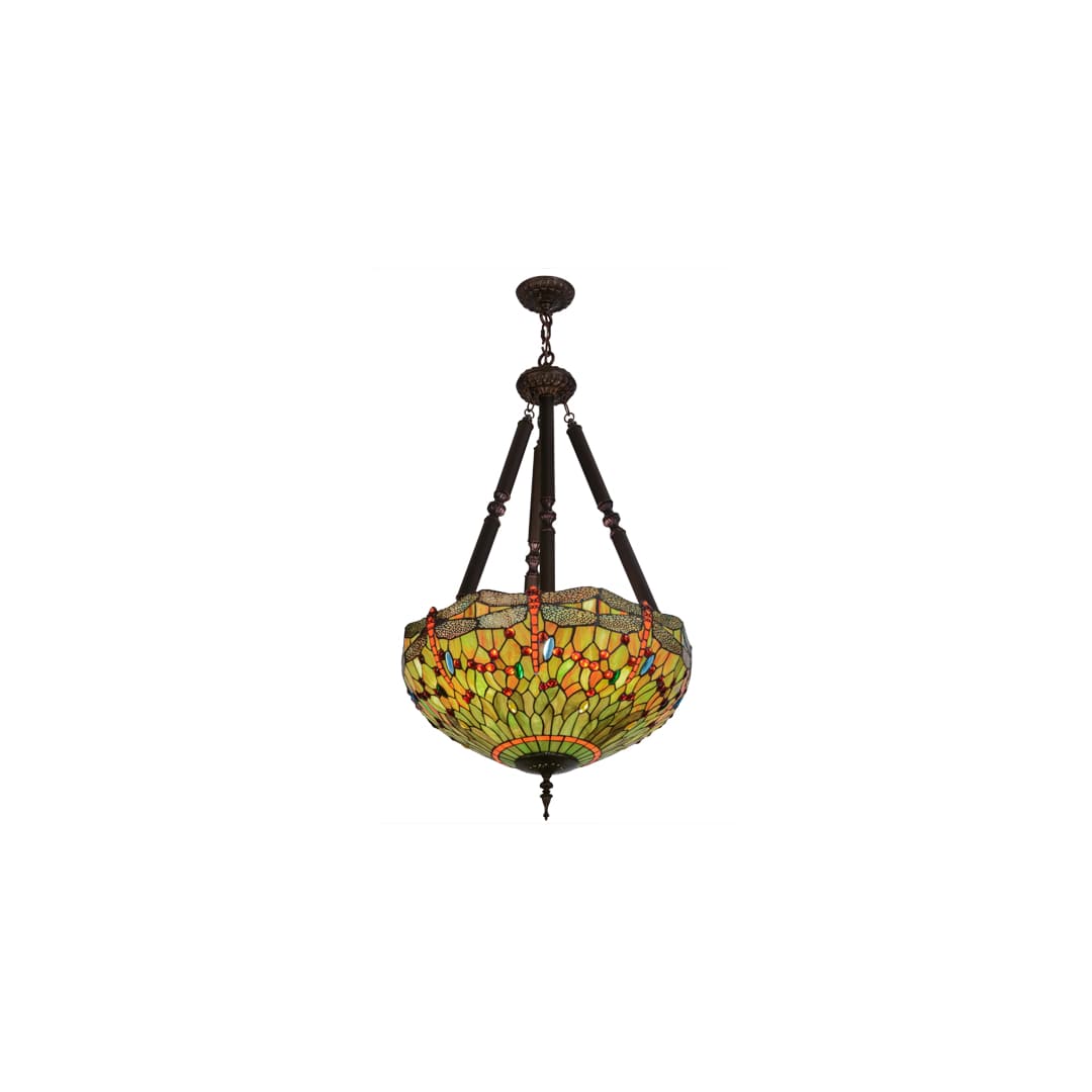 Tiffany Hanginghead Dragonfly 5 Light 22" Wide Pendant