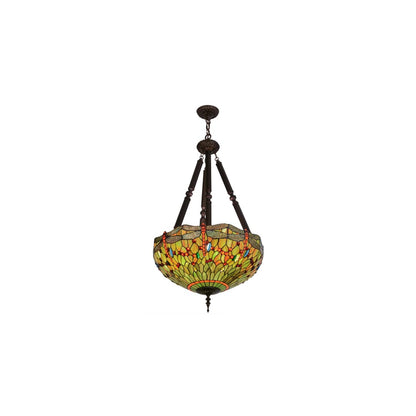 Tiffany Hanginghead Dragonfly 5 Light 22" Wide Pendant