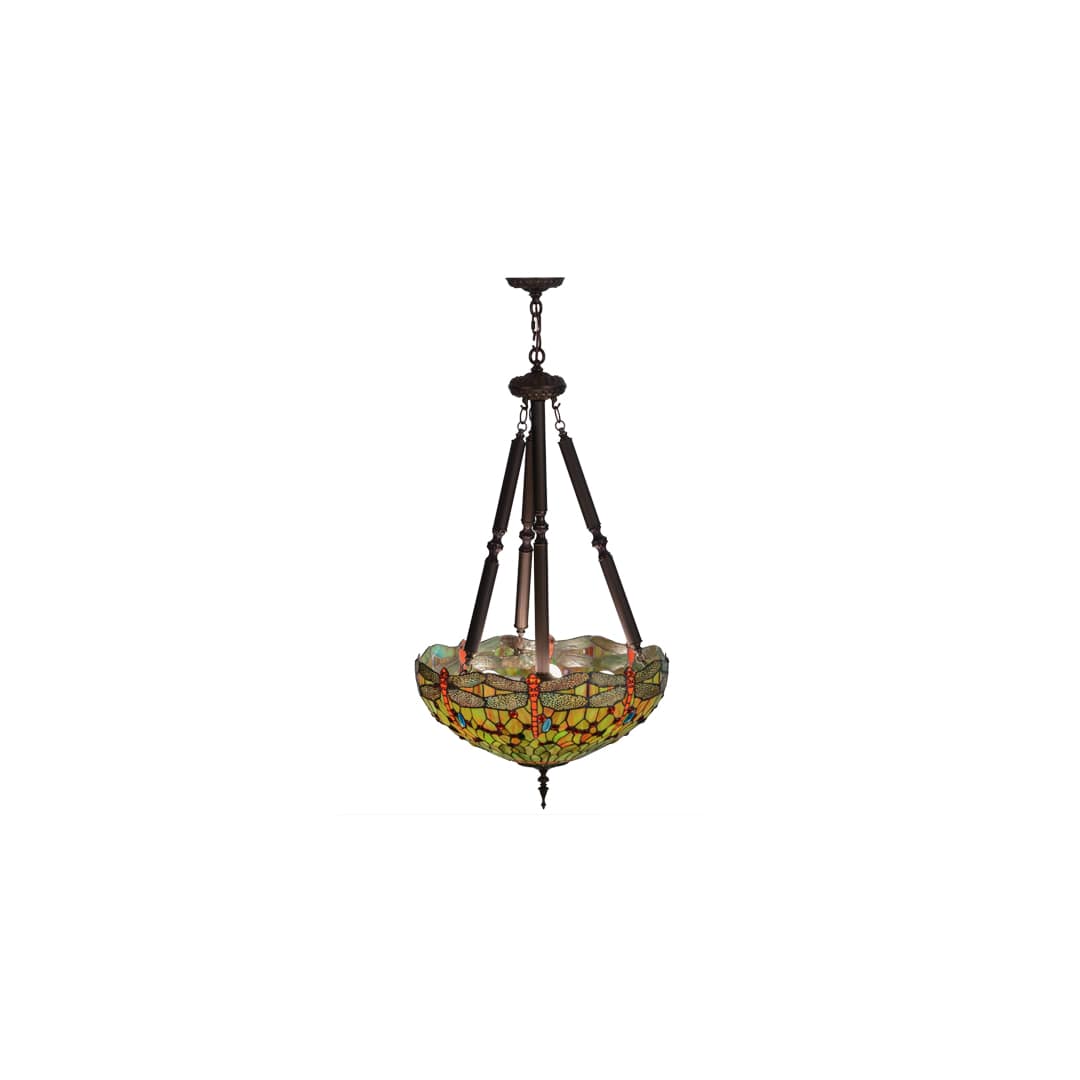 Tiffany Hanginghead Dragonfly 5 Light 22" Wide Pendant