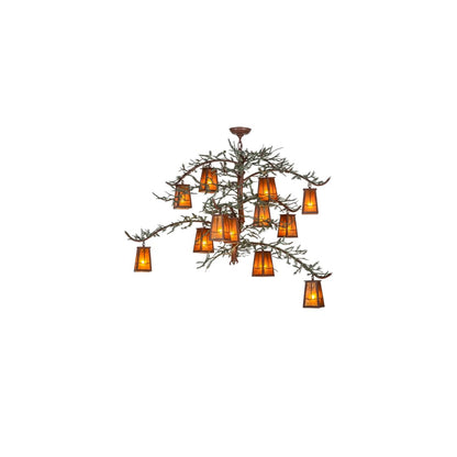 Pine Branch Valley View 12 Light 52" Wide Chandelier