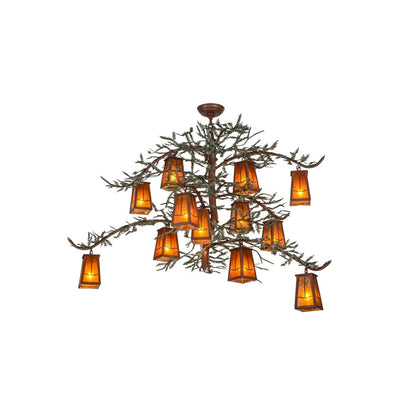 Pine Branch Valley View 12 Light 52" Wide Chandelier