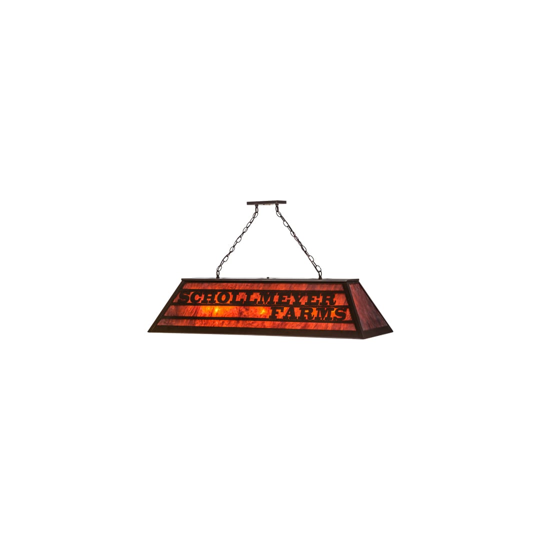 Personalized 9 Light 17" Wide Linear Pendant