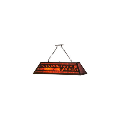 Personalized 9 Light 17" Wide Linear Pendant