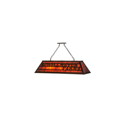 Personalized 9 Light 17" Wide Linear Pendant