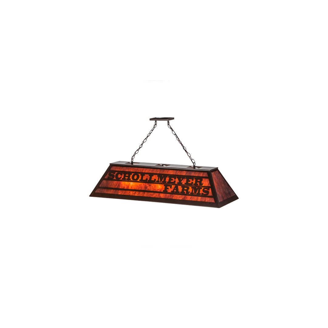 Personalized 9 Light 17" Wide Linear Pendant