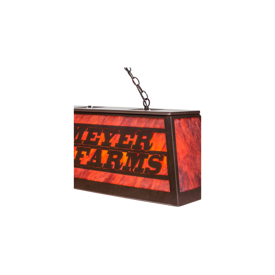 Personalized 9 Light 17" Wide Linear Pendant