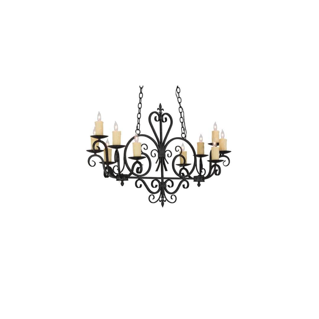 Long Kenneth 10 Light 18" Wide Taper Candle Style Chandelier