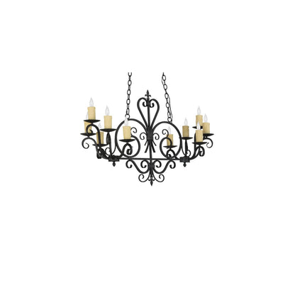 Long Kenneth 10 Light 18" Wide Taper Candle Style Chandelier