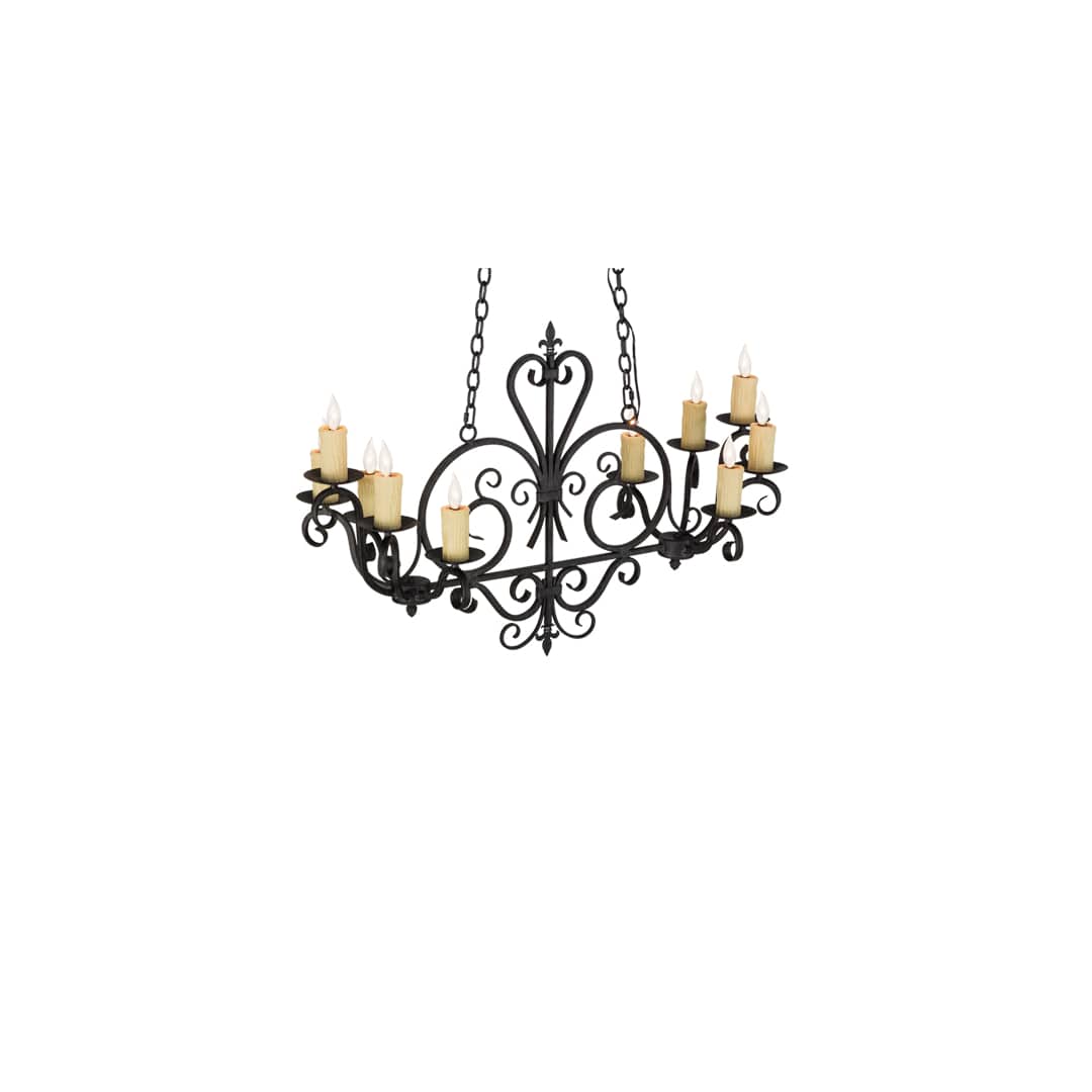 Long Kenneth 10 Light 18" Wide Taper Candle Style Chandelier