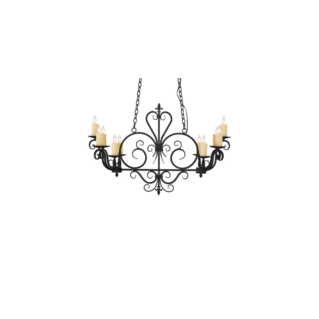 Long Kenneth 10 Light 18" Wide Taper Candle Style Chandelier