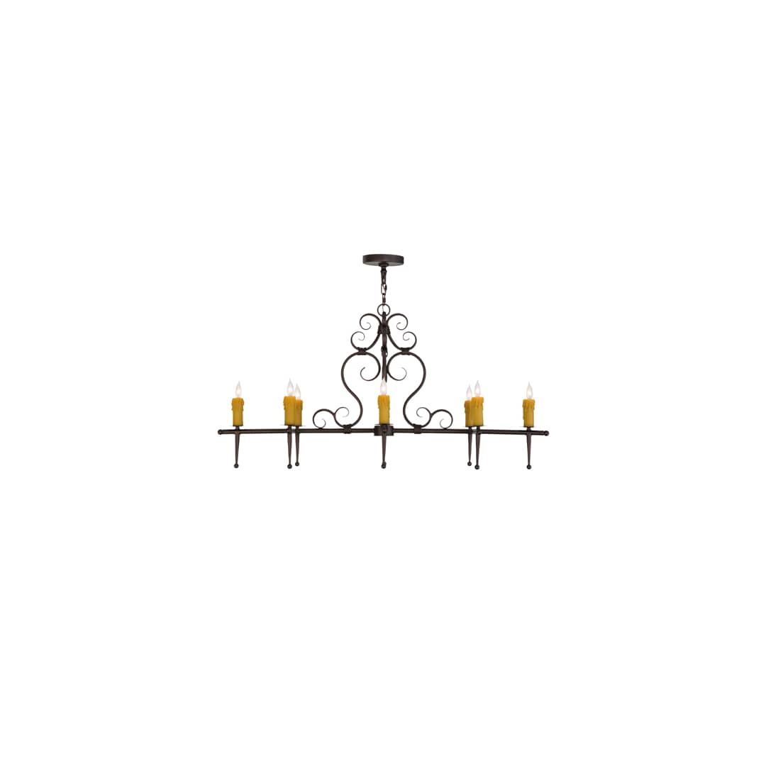Monica 8 Light 24" Wide Taper Candle Linear Chandelier