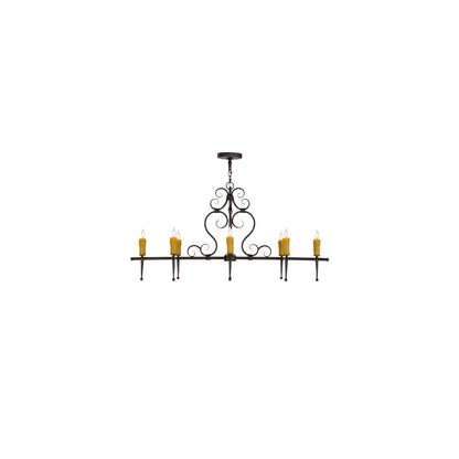 Monica 8 Light 24" Wide Taper Candle Linear Chandelier