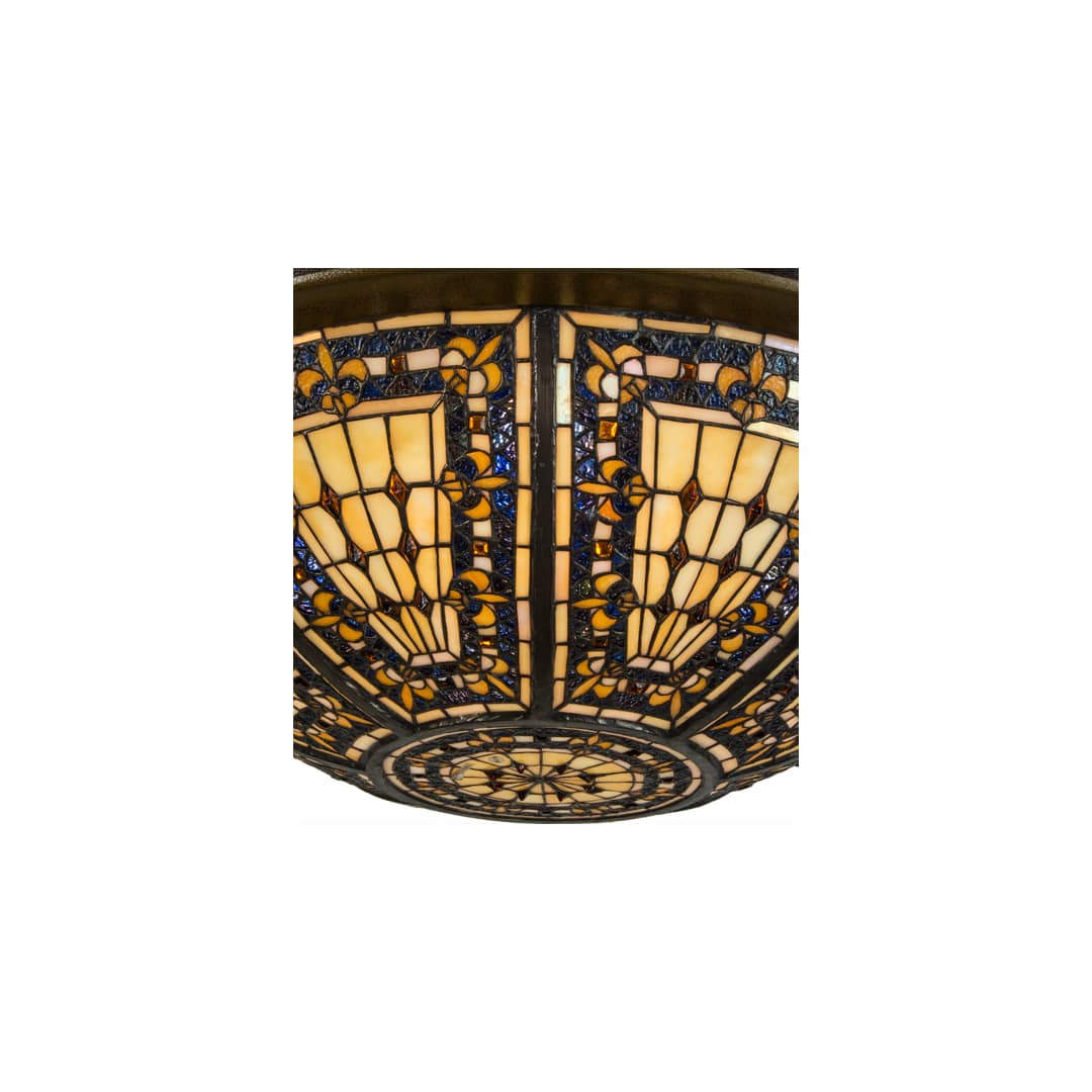 Fleur-de-lis 4 Light 29" Wide Semi-Flush Bowl Ceiling Fixture