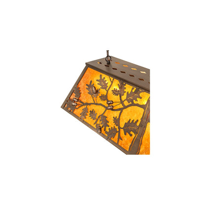 Oak Leaf and Acorn 9 Light 17" Wide Linear Pendant