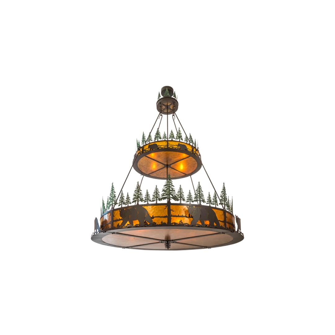 Bear in the Woods 12 Light 72" Wide Pendant