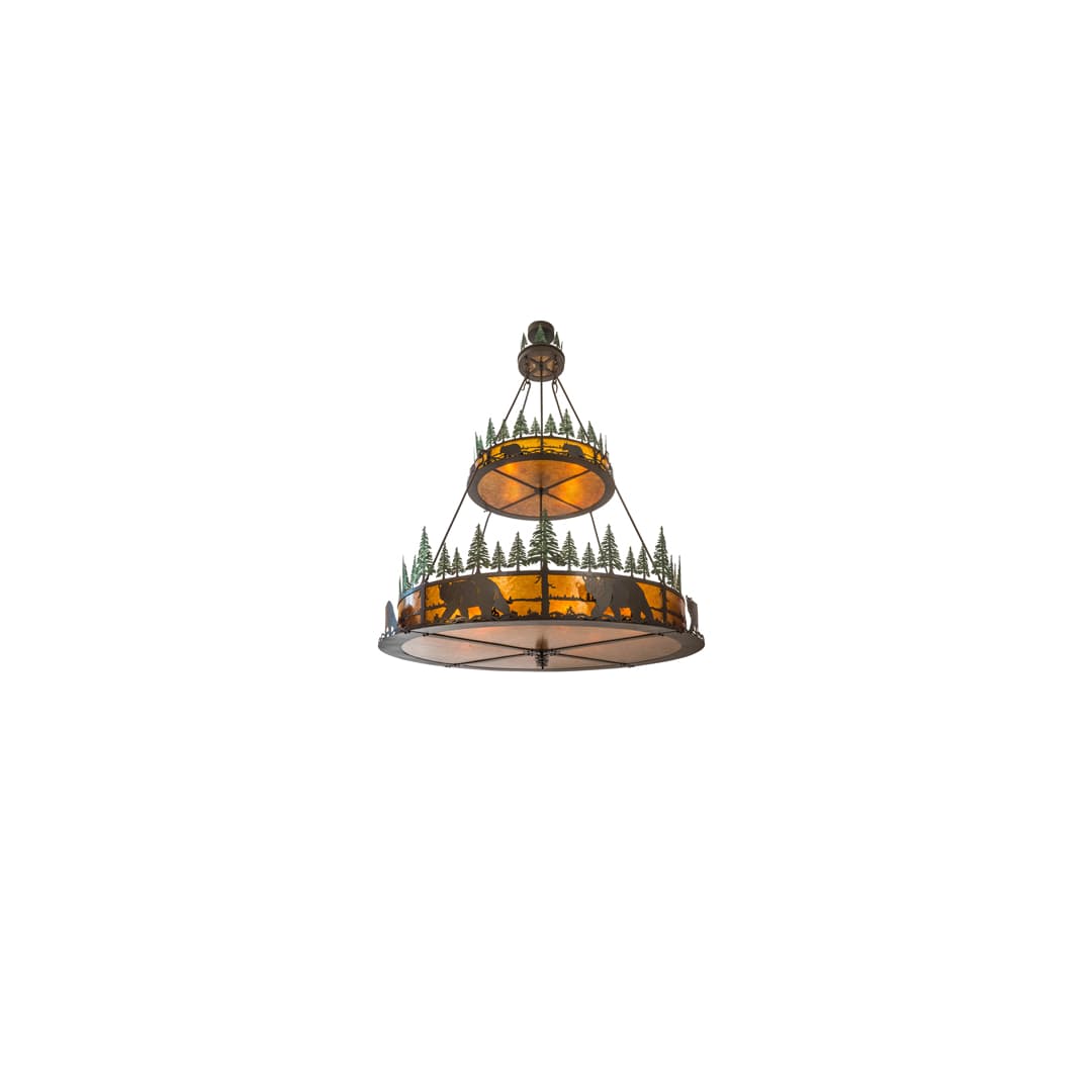 Bear in the Woods 12 Light 72" Wide Pendant