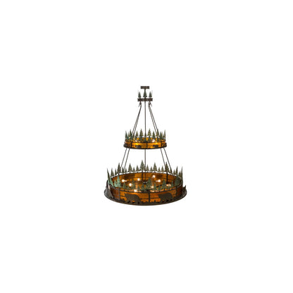 Bear in the Woods 12 Light 72" Wide Pendant