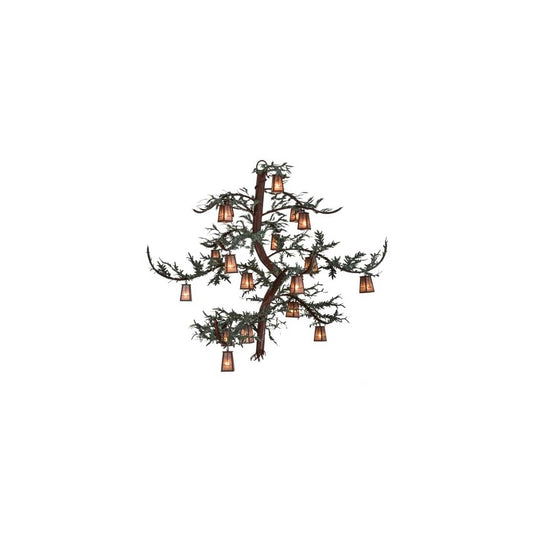 Pine Branch Valley View 18 Light 91" Wide Chandelier