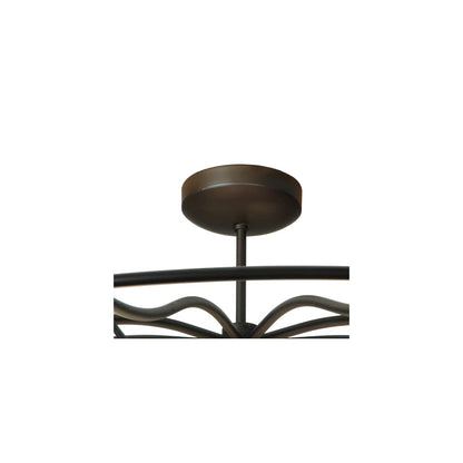 Aspen 4 Light 53" Wide Semi-Flush Drum Ceiling Fixture
