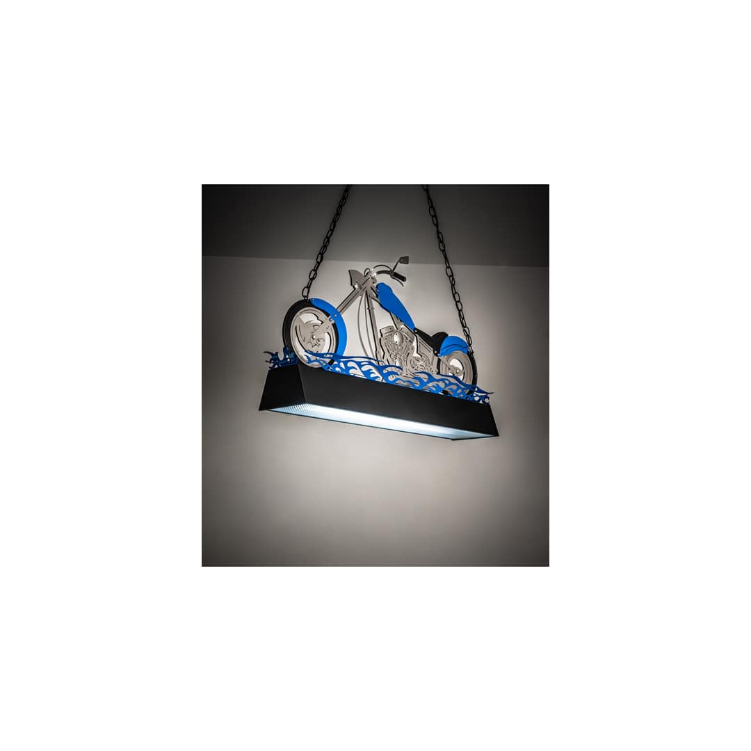 Motorcycle 2 Light 8" Wide Linear Pendant