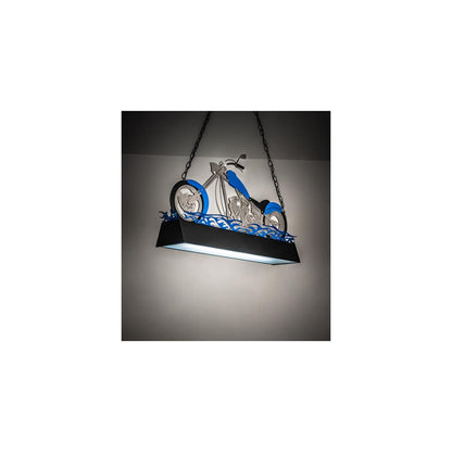 Motorcycle 2 Light 8" Wide Linear Pendant
