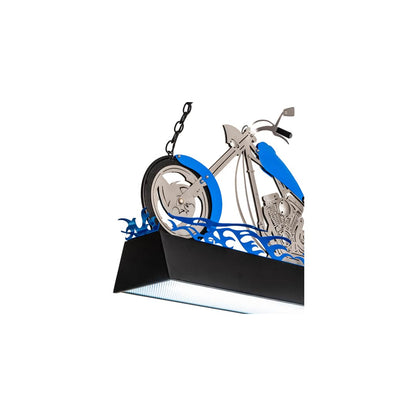 Motorcycle 2 Light 8" Wide Linear Pendant