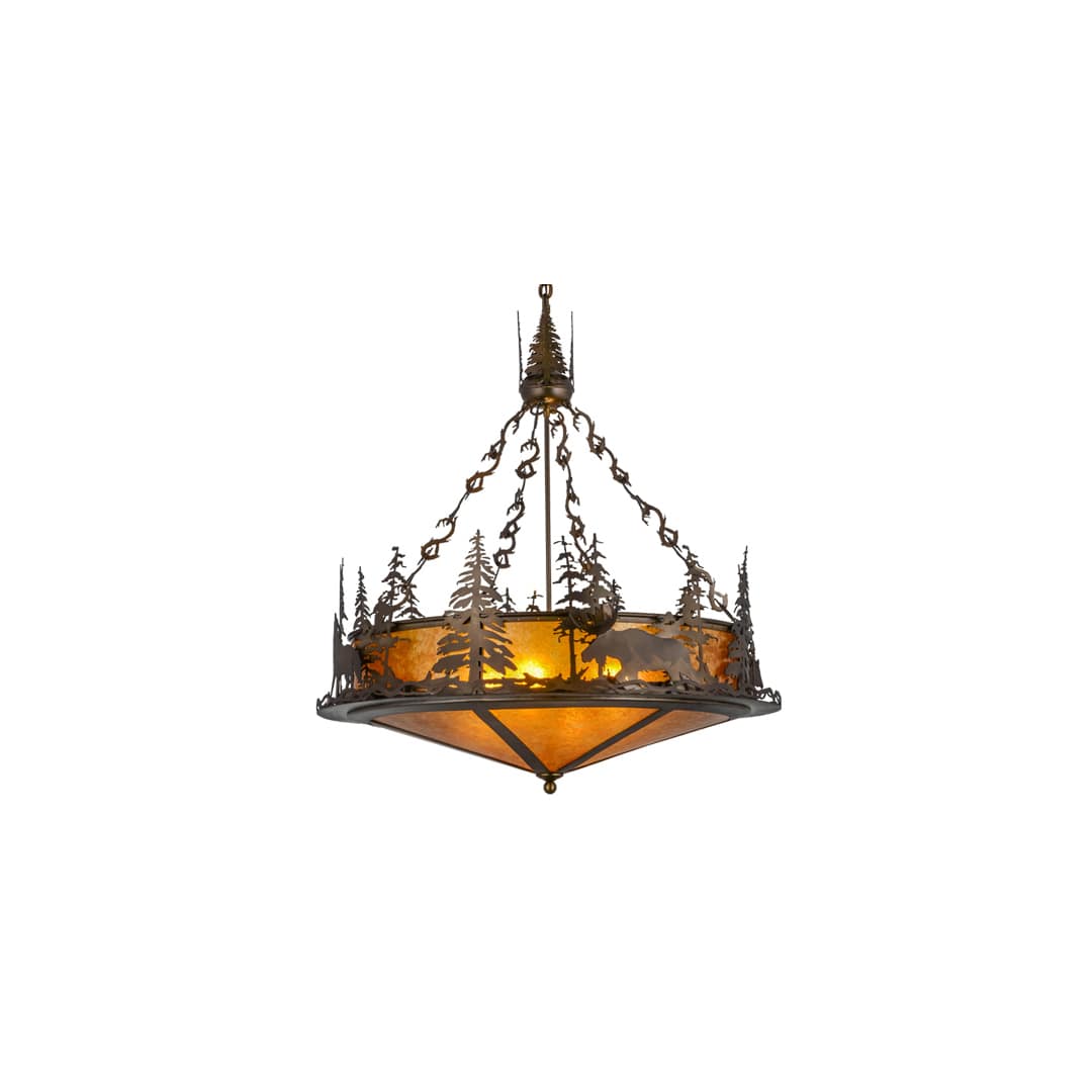 Wildlife at Dusk 4 Light 34" Wide Pendant