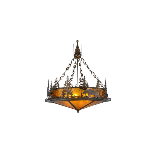 Wildlife at Dusk 4 Light 34" Wide Pendant