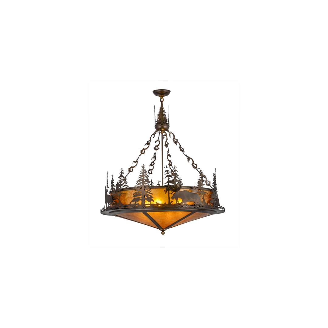 Wildlife at Dusk 4 Light 34" Wide Pendant
