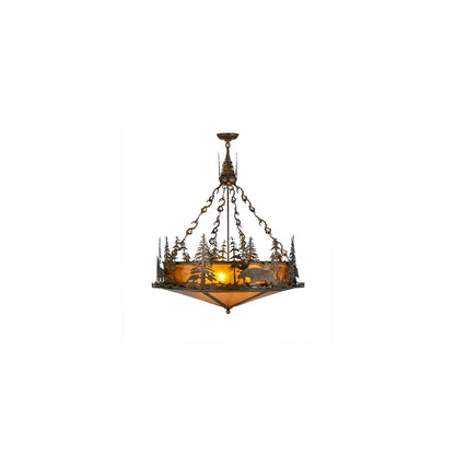 Wildlife at Dusk 4 Light 34" Wide Pendant