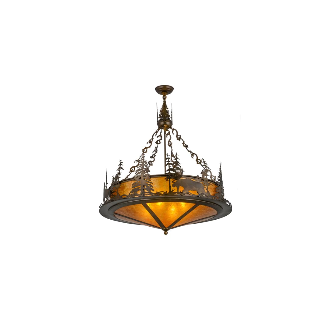 Wildlife at Dusk 4 Light 34" Wide Pendant