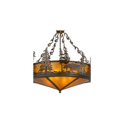 Wildlife at Dusk 4 Light 34" Wide Pendant