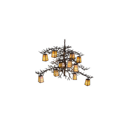 Pine Branch Valley View 12 Light 54" Wide Chandelier