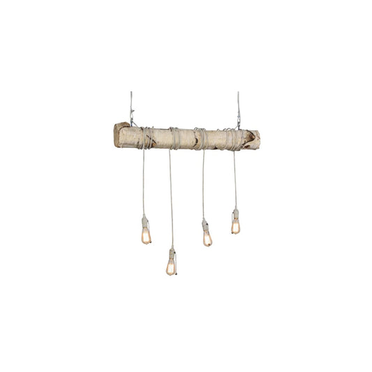 Hounds Tooth 4 Light 8" Wide Abstract Linear Pendant