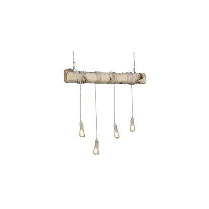 Hounds Tooth 4 Light 8" Wide Abstract Linear Pendant